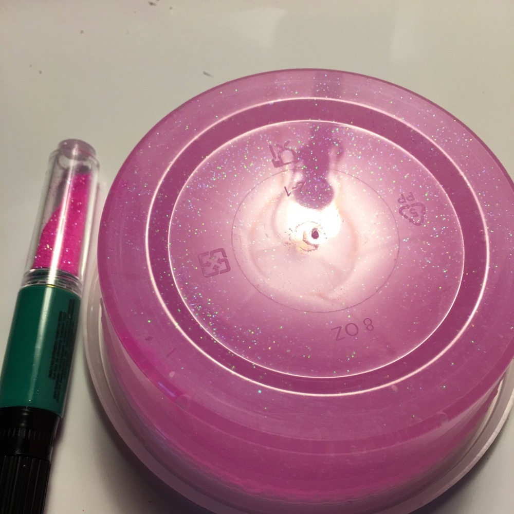 Valentines sparkle clear slime